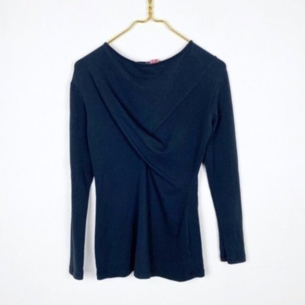 Vulin Knot Front Knit Long Sleeve Top Size 36